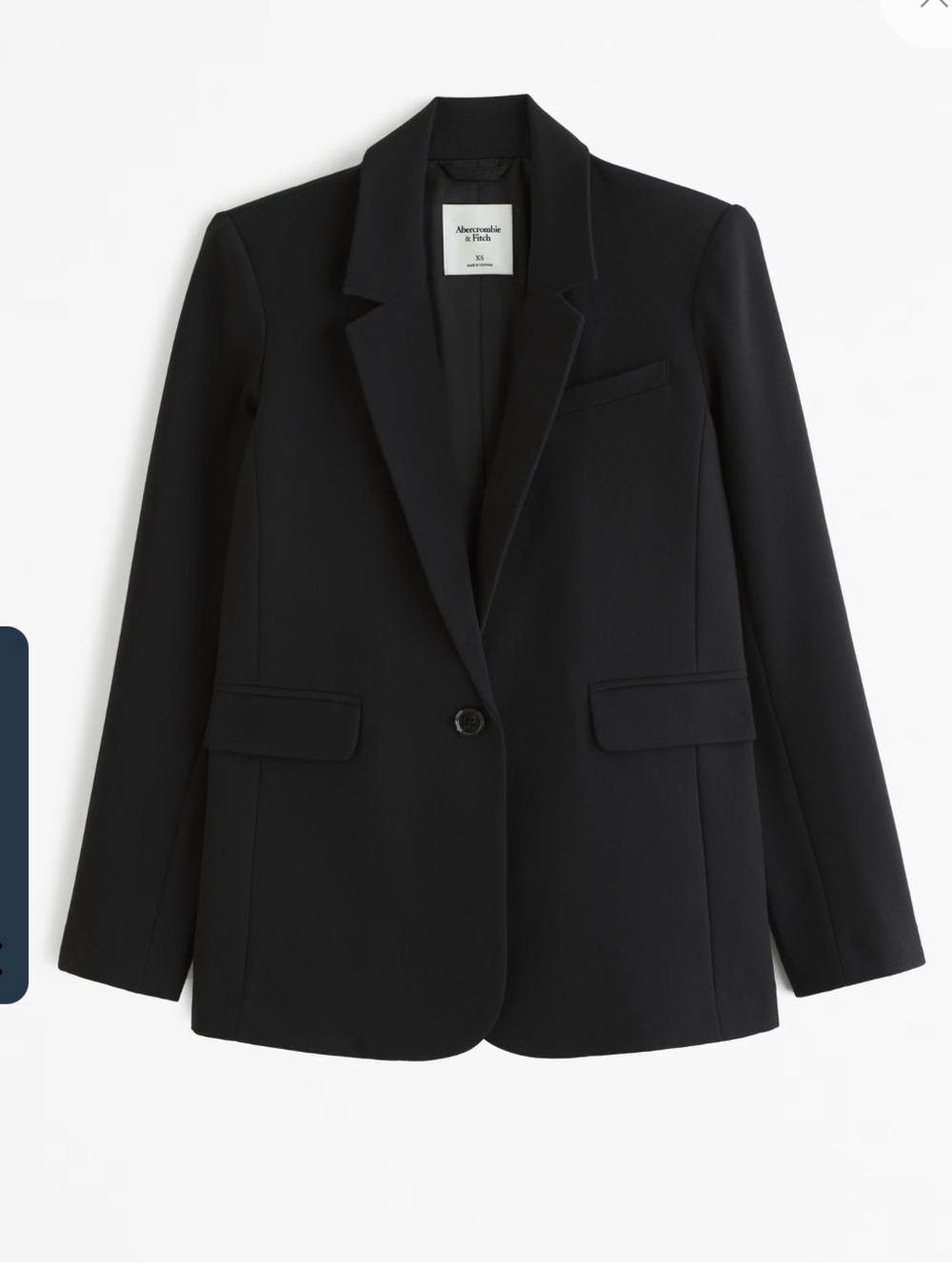 NWT Abercrombie & Fitch Women’s Black Tailored Blazer Classic Suiting Blazer